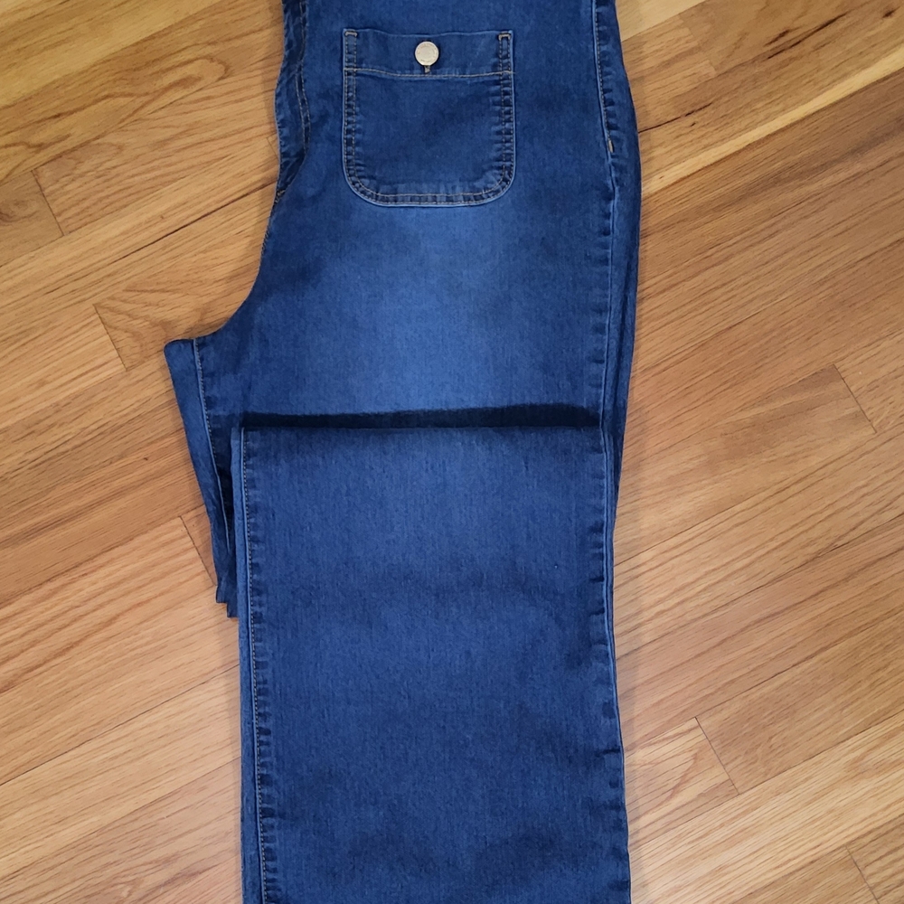 Michael Kors High Rise Relaxed Straight Leg Women’s 16 Blue Denim Utility Pocket